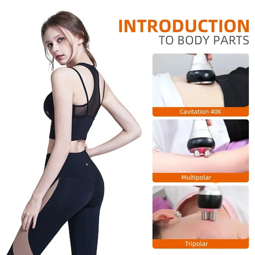 Latest Weight Loss Beauty Machine 40KHz Ultrasonic Cavitation Fat Reduce Vacuum Body Shapping Skin Tight SPA