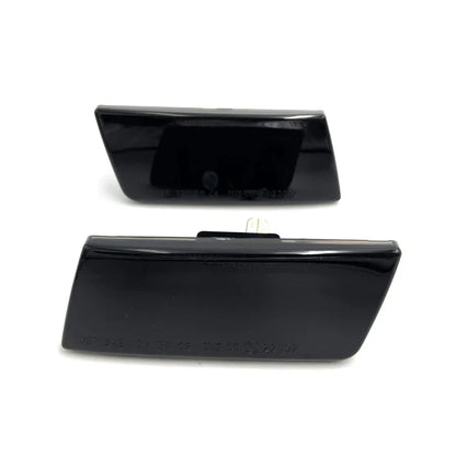 2pcs Smoked Shell Amber Car LED Front Bumper Side Marker Lights for Chrysler 300 2005-2014
