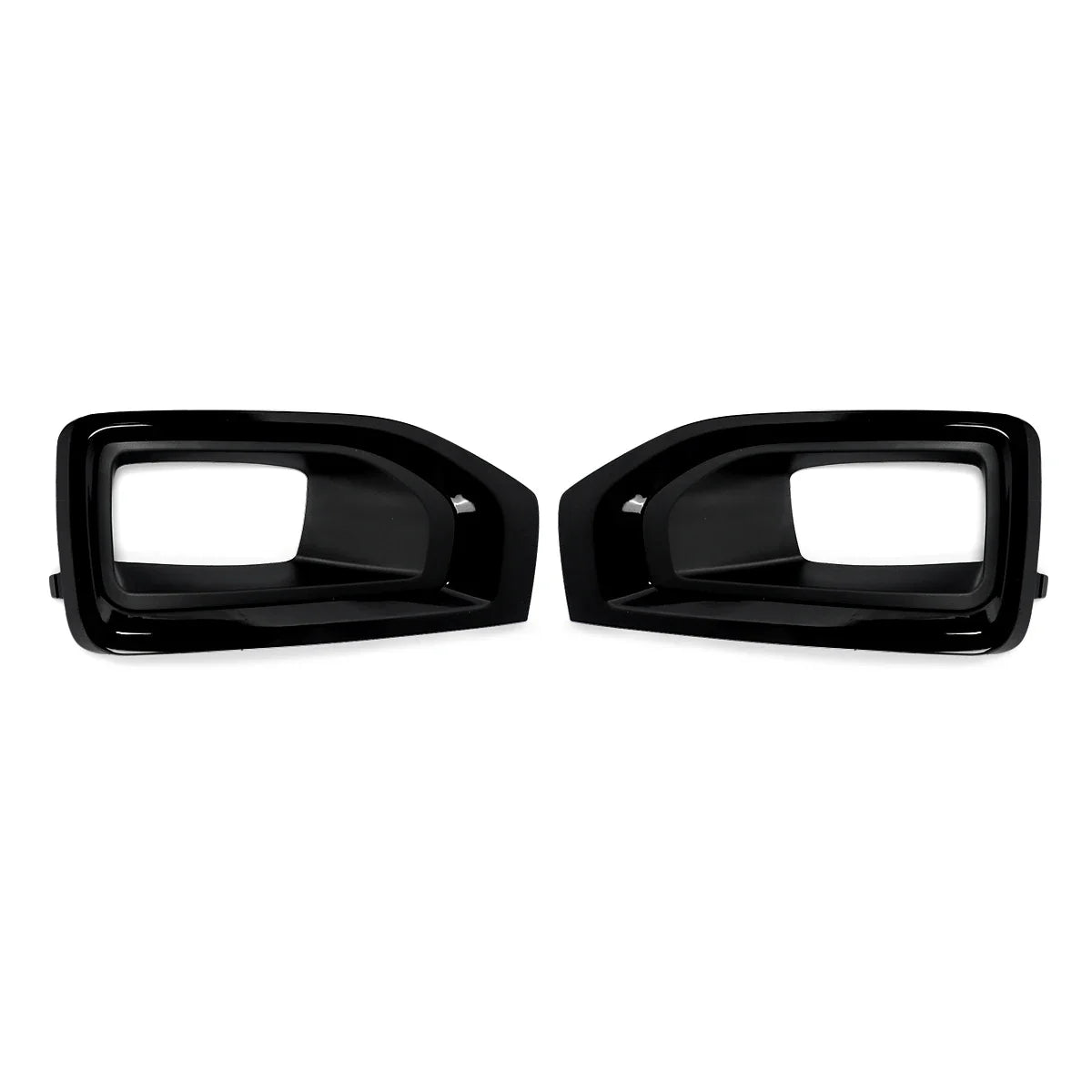 Pair Glossy Black Fog Lights Frame Shell Replace For 2015-2020 GMC Yukon / Yukon XL Fog Lights Bezel Cover Trim Chrome Auto Part
