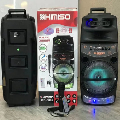 2000W High-power Outdoor Speaker LED Trolley Case Portable FM Radio Bluetooth Boombox with Wired Microphone Household Karaoke power tools