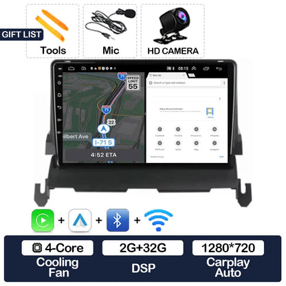 Android 15 Car Radio For Dodge Journey 2009 - 2012 Multimedia Stereo Video Player Qualcomm Head Unit 2DIN 4G LTE 5G WIFI QLED BT