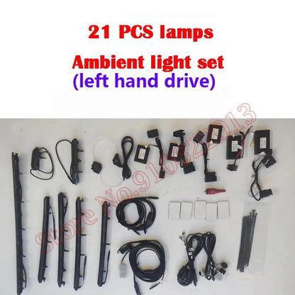 LHD RHD For Audi A3 RS3 S3 2013-2024 MMI APP Nozzle Air Vent Decorative LED Strip Lamp Door Dashboard Footwell Ambient Light