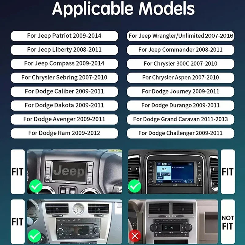 7" 4+64GB For Chrysler Sebring 2007-2010 Car Stereo Radio Apple CarPlay Android 13 Head Unit GPS Reversing Image