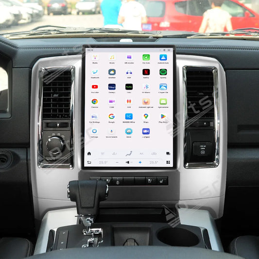 13.8 Inch Android 13 For Dodge RAM 1500 2008 - 2012 Tesla-style Car GPS Navi Multimedia Carplay Player Radio BT Stereo Head Unit