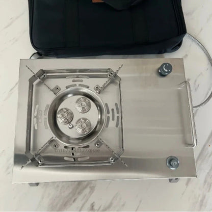 Outdoor stove IGT table gas stove, portable folding stove, multifunctional high-power high flame stove for camping and travel