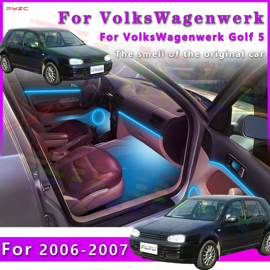 For Volkswagen Golf 5 Auto LED 64Color Interior Light Strip for Creating Ambient Atmosphere - Elevate Driving Environmen