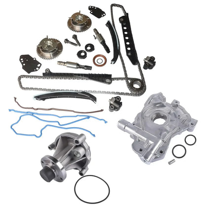 AP03 Timing Chain Kit Oil Water Pump Cover Gasket for 2005-2010 Lincoln Navigator Ford Expedition F-150 F-250 F-350 5.4L