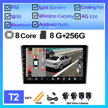 Android 14 WiFi For Mazda CX9 TB 2006 2007- 2010 2016 Car Radio Multimedia Player DSP Stereo GPS 4G Split Screen Bluetooth