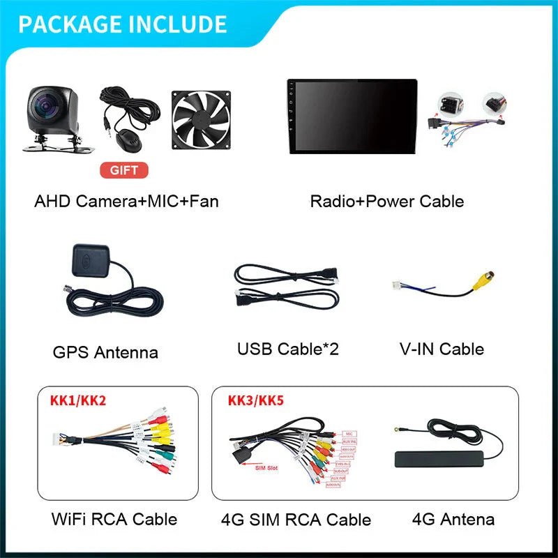 EKIY KK5 2 Din Android 7 9 10 in Car Multimedia Video Player Universal Stereo Radio GPS For Volkswagen Nissan Hyundai Kia Toyota