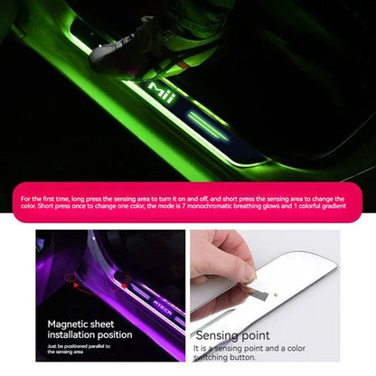 For SEAT Leon Ibiza FR 2 Ateca Arona Exeo Arosa Tarraco Car Wireless LED Welcome Pedal Threshold Light passage Atmosphere lamp