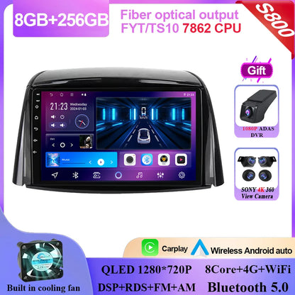 For Renault Koleos 2008 - 2016 Android Car Stereo Unit Multimedia Radio Video Player GPS Wireless Carplay Android Auto No 2din