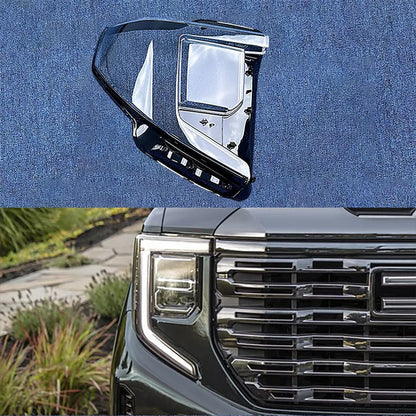 Car Front Headlight Lens Cover For GMC Sierra 2022 2023 Auto Head Light Lamp Case Headlamp Clear Lampshade Lampcover