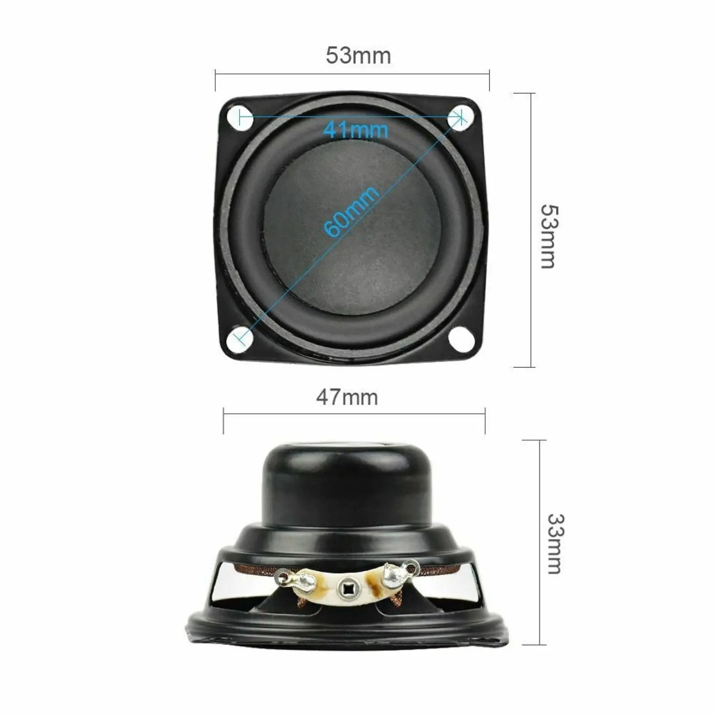 2Pcs 2 Inch Portable Full Range Speaker For JBL Charge 3 53MM 4 Ohm 10W Loudspeaker DIY Bluetooth Speaker Home Amplifiers