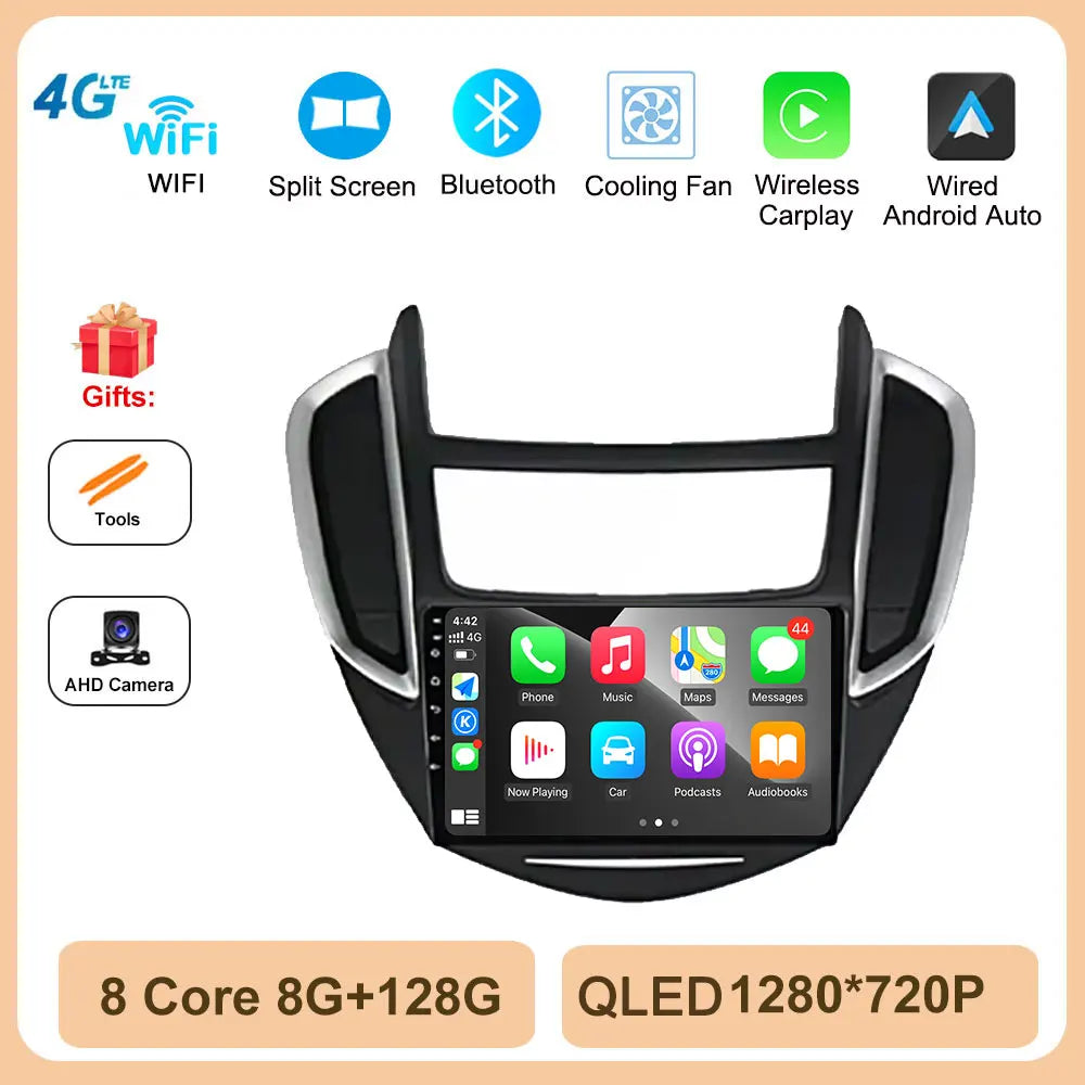Android OS Car Radio Multimedia Stereo Player WiFi GPS Navigation Video For Chevrolet TRAX 2014 - 2016 Wireless Carplay 4G