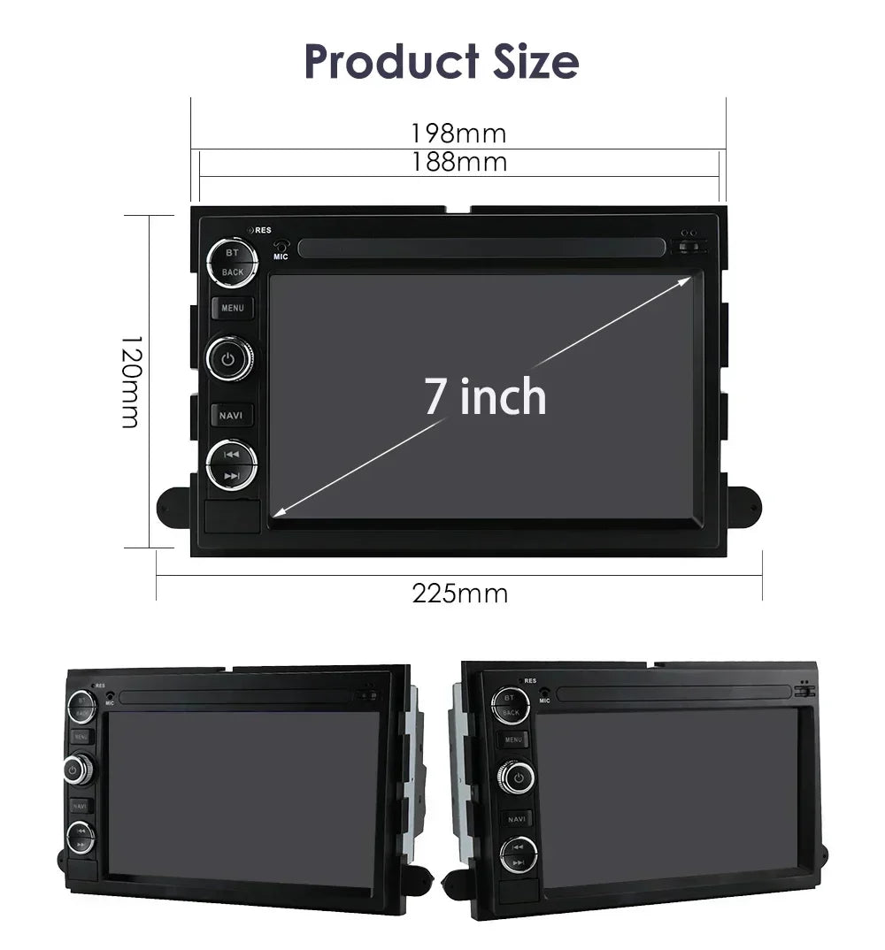 2Din AI Carplay Android Car Radio For Ford F150 F250 F350 Escape Explorer Edge E150 Mustang GPS Multimedia Player Octa Core 7862