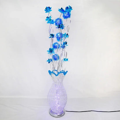 86LIGHT Nordic Blue Floor Lamp Modern Art Living Room Bedroom Hotel  Aluminum Wire LED Originality Flower Light
