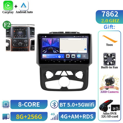 For Dodge RAM 1500 2500 2013-2019 Android 14 Multimedia Navigation Stereo Car Radio Wireless Carplay 2K QLED Head Unit Screen