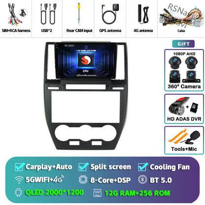 Android 14 Carplay Auto 2K Screen Car Radio Multimedia Player For Land Rover Freelander 2 2006 - 2012 DSP 2din Autoradio Stereo