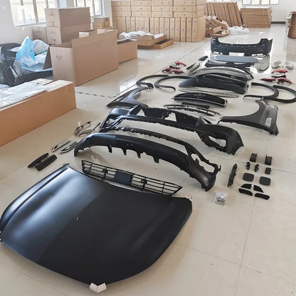 Car Bodykit For Infiniti QX80 2016 Upgrade To 2019 Front&Rear Bumper Front Lip Auto Body Systems With Headlamp And Rearlamp