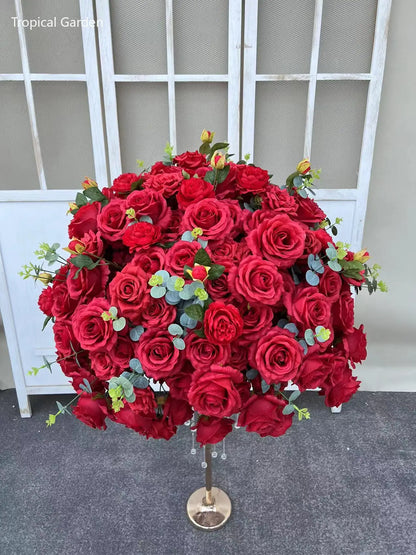 Customzied Size Artificial Flower Ball Wedding Decoration Table Centerpieces Road Lead Flower Ball Floral Arrangement Event Prop
