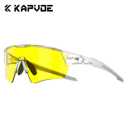 Kapvoe New Photochromic Cycling Sunglasses Men Women MTB Glasses UV400 Bicycle Eyewear Outdoor Sports Running Road Bike Goggles