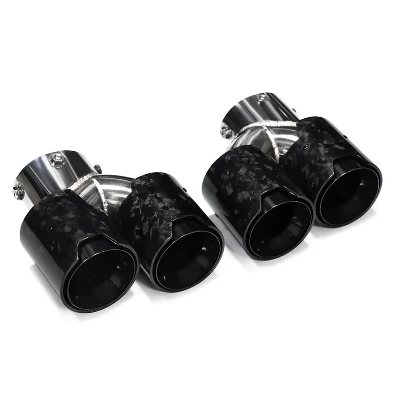 For BMW G20 G21 M340i G42 440i G22 M240i Dual Four Out M Exhaust Carbon Fiber Muffler Tip Exhaust System Nozzle Tailpipe 2020+