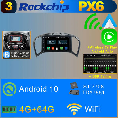 2Din Android 11 8G+128G Car Radio Stereo For Nissan Juke YF15 2010-2019 GPS Navigation Bluetooth 5.0 Tethering Carplay Autoradio
