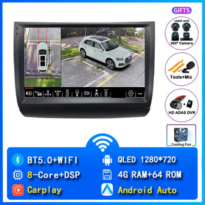 Android 14 wifi+4G Carplay Car Radio For Toyota Prius 20 2002 - 2009 Navigation GPS Video Player Stereo Multimedia DVD DSP 8core