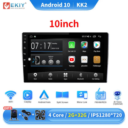 EKIY KK5 2 Din Android 7 9 10 in Car Multimedia Video Player Universal Stereo Radio GPS For Volkswagen Nissan Hyundai Kia Toyota