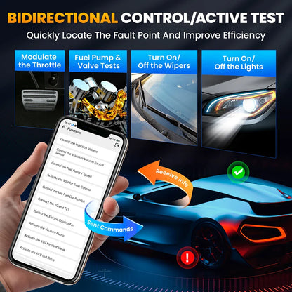 [Lifetime free update] Kingbolen Soloscan Full System Car Diagnostic Tool ALL Reset  Services BI Directional OBD2 Scanner