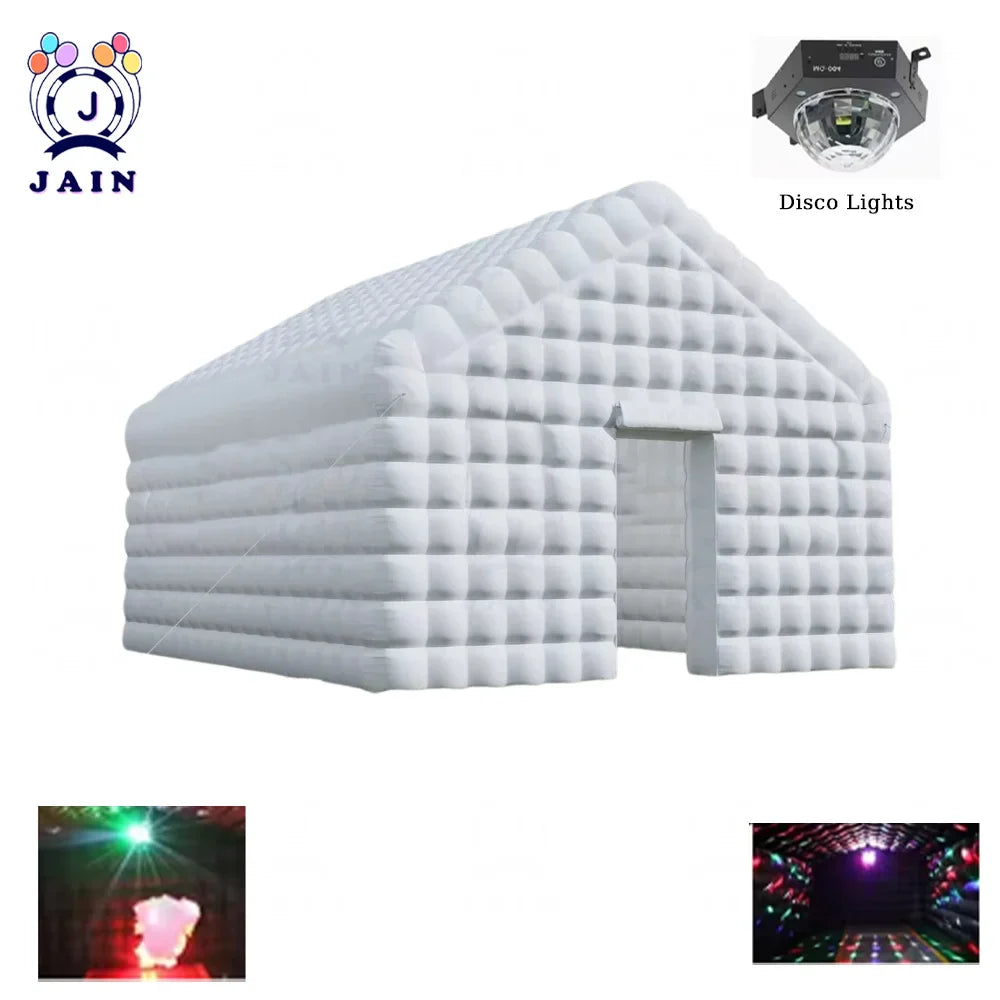 Large Inflatable Cube Disco Tent, Square Gazebo, Event Room, Big Mobile Portable, Night Club Party Pavilion For Outdoor