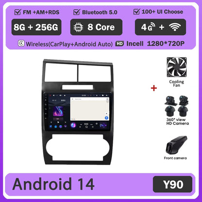 Android 14 For Dodge Charger LX 2005 - 2010 For Dodge Magnum 2 2003 - 2007 Car Radio Multimedia Video Player Navigation stereo