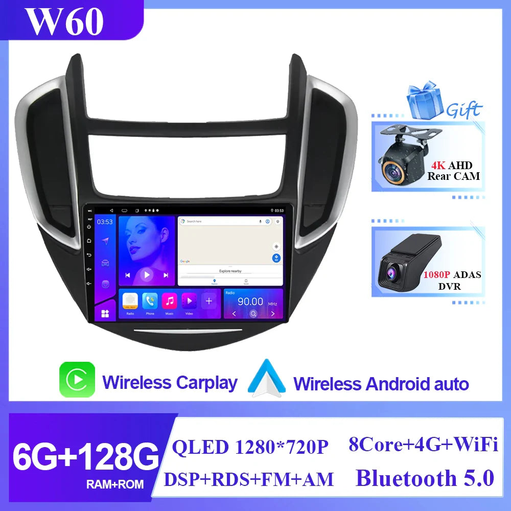 For Chevrolet Tracker 3 TRAX 2013 2014 2015 Android Auto Multimedia Car Player Radio GPS Video Navigation Carplay Screen No 2din