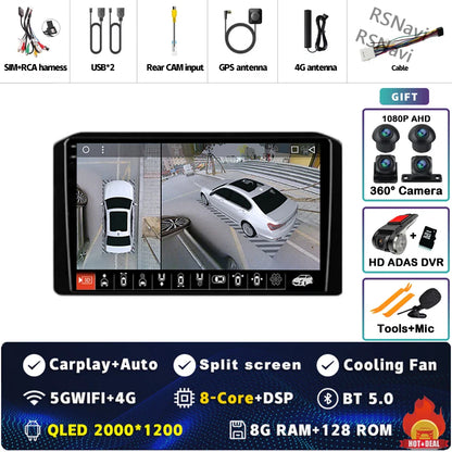 Android 14 Car Radio For Mitsubishi Xpander 2021 2022 Navigation GPS Multimedia Video Player Stereo wifi+4G Carplay Qualcomm DSP