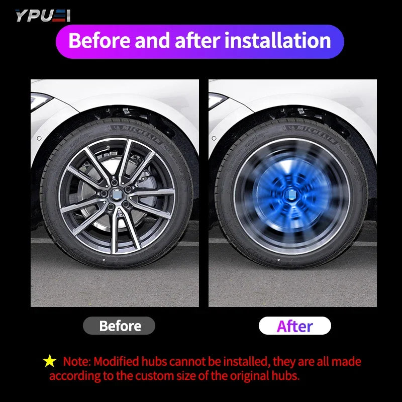 Hub Light Car Wheel Caps Light Center Cover Lighting Cap Floating Illumination LED auto For for Mercedes-Benz A CLASS B CLASS C