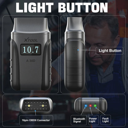 XTOOL A30D OBD2 Scanner Full System Code Reader With CAN FD 13 Special Functions Diagnostic Tool for All Car