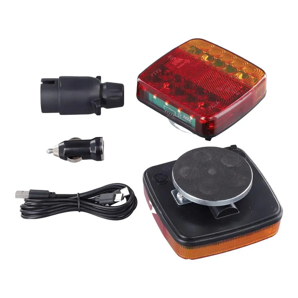 Wireless Magnetic LED Truck Tail Light Trailer Rear Light Signal Warning Brake Light for Caravans Campers Lorry Caravan RV
