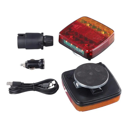 Wireless Magnetic LED Truck Tail Light Trailer Rear Light Signal Warning Brake Light for Caravans Campers Lorry Caravan RV