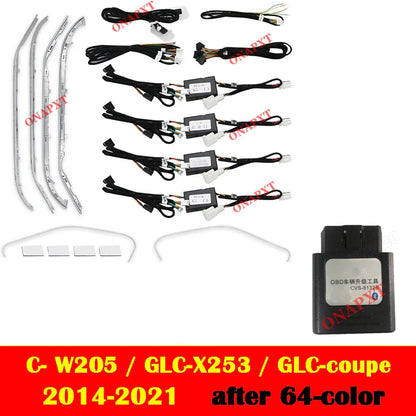 LED For Benz C/GLC Coupe W205 X253 C43 C63 C200 C180 Car Decorative Lamp MB Nozzle Air Vent 3D Tweeter Speaker Ambient Light