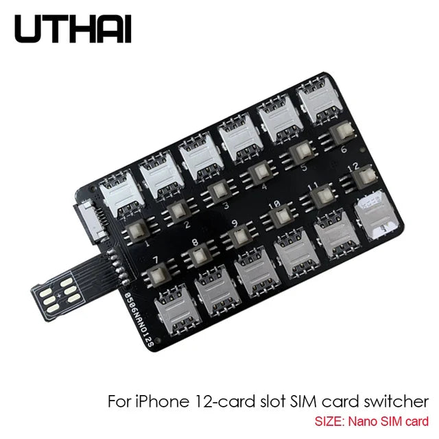 Card Slot SIM Card Adapter Card Reader (For iPhone) Mini IM Nano Sim Card Multi-Card Reader Large Capacity