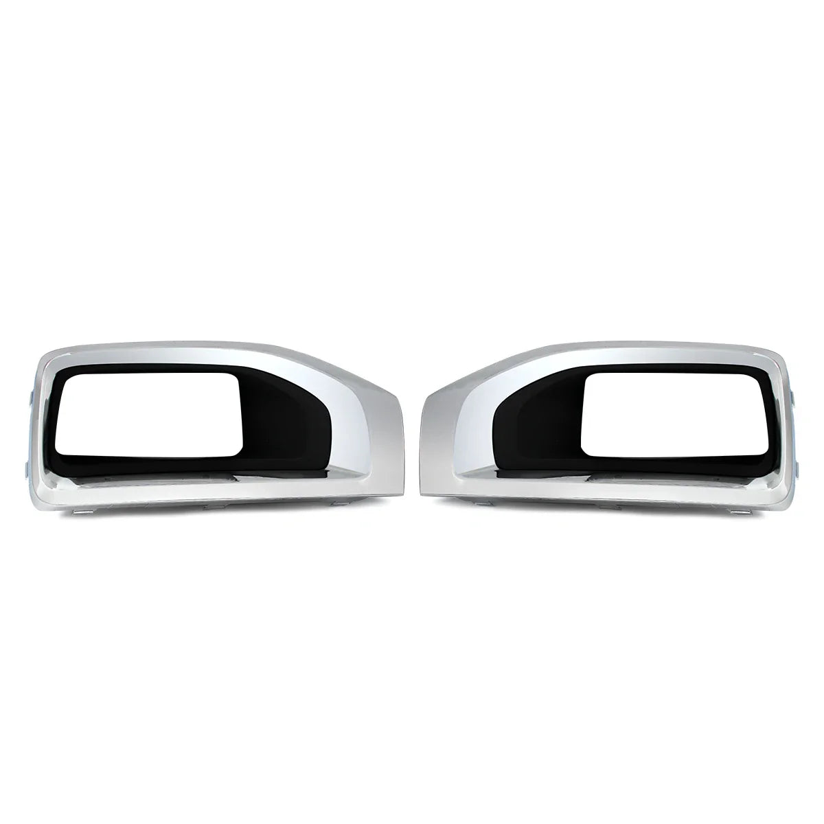 Pair Glossy Black Fog Lights Frame Shell Replace For 2015-2020 GMC Yukon / Yukon XL Fog Lights Bezel Cover Trim Chrome Auto Part