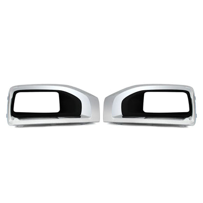 Pair Glossy Black Fog Lights Frame Shell Replace For 2015-2020 GMC Yukon / Yukon XL Fog Lights Bezel Cover Trim Chrome Auto Part