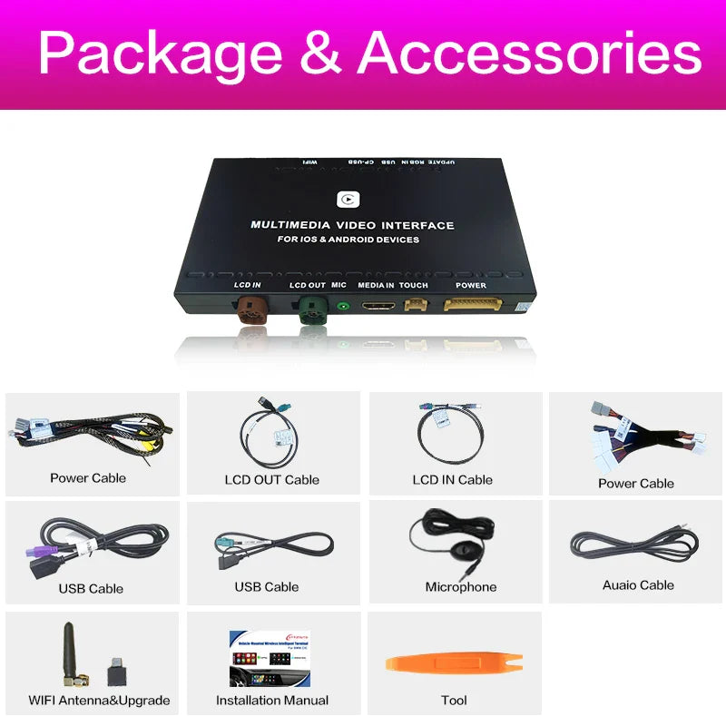 Wireless CarPlay Android Auto for Infiniti QX60 QX70 Q70 Mirror AftermarketCamera CarPlay Upgrade Retrofit Multimedia Navigation