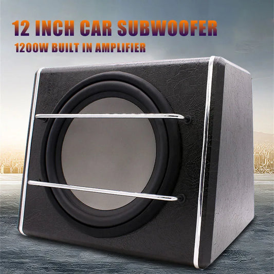 Subwoofer Para Coche 12 Inch Car Audio Modified Bass Box 12v Active High-Power 1200W Car Subwoofer Amplificado