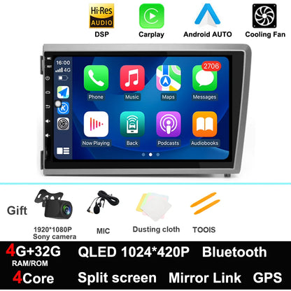 Android 13 For Volvo S60 V70 XC70 2000-2004 GPS Car Radio Stereo Multimedia Player Audio Navigation BT Carplay wifi+4G