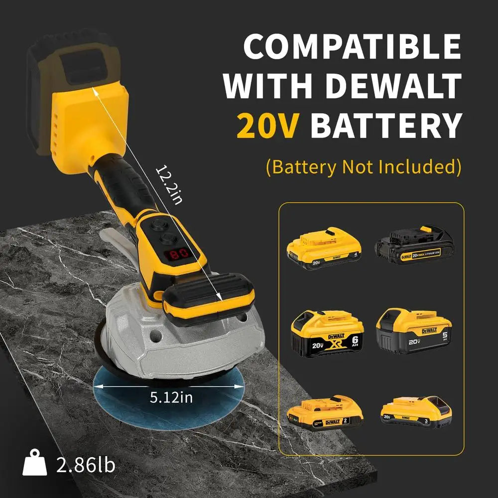 Cordless Tile Vibration Leveling Machine Portable 20V Battery Powered Tool Suction Cup 110LBS 8 Adjustable Speed Digital Display power tools