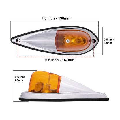 5pcs Truck SUV trailer trailer roof light yellow amber platinum color marker light LED roof warning light