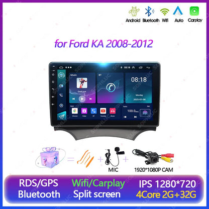 Sophluc 9 inch Android 13 Multimedia Vedio Player for Ford KA 2008-2012 Wireless Carplay GPS Navi BT FM DSP EQ Car Stereo Radio