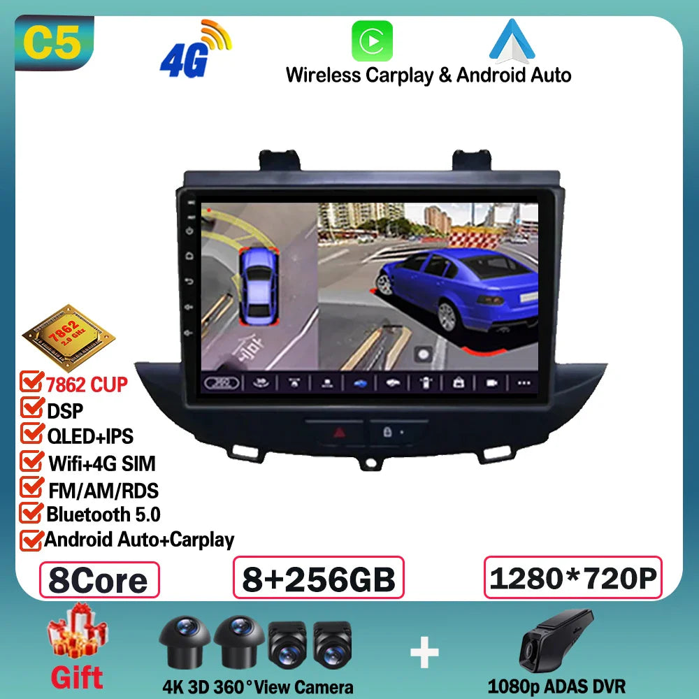 Android 14 For Opel Grandland X crossland x 2016-2020 Carplay Multimedia Monitor Screen Stereo Radio Video Player Car Navigation