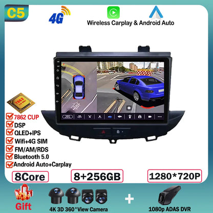 Android 14 For Opel Grandland X crossland x 2016-2020 Carplay Multimedia Monitor Screen Stereo Radio Video Player Car Navigation
